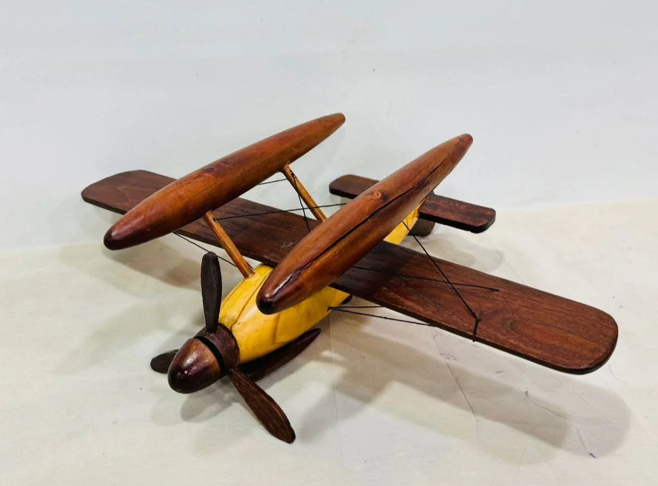 Wooden Minimalistic Aircraft Figurine